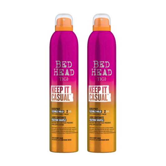 2 x TIGI Bed Head Keep It Casual Flexible Hold Hairspray 300mL