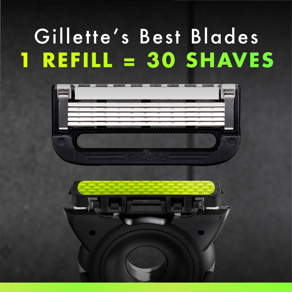 Gillette Labs Exfoliating Razor Handle with Magnetic Stand + 2 Refill Blades - Pat Cummins