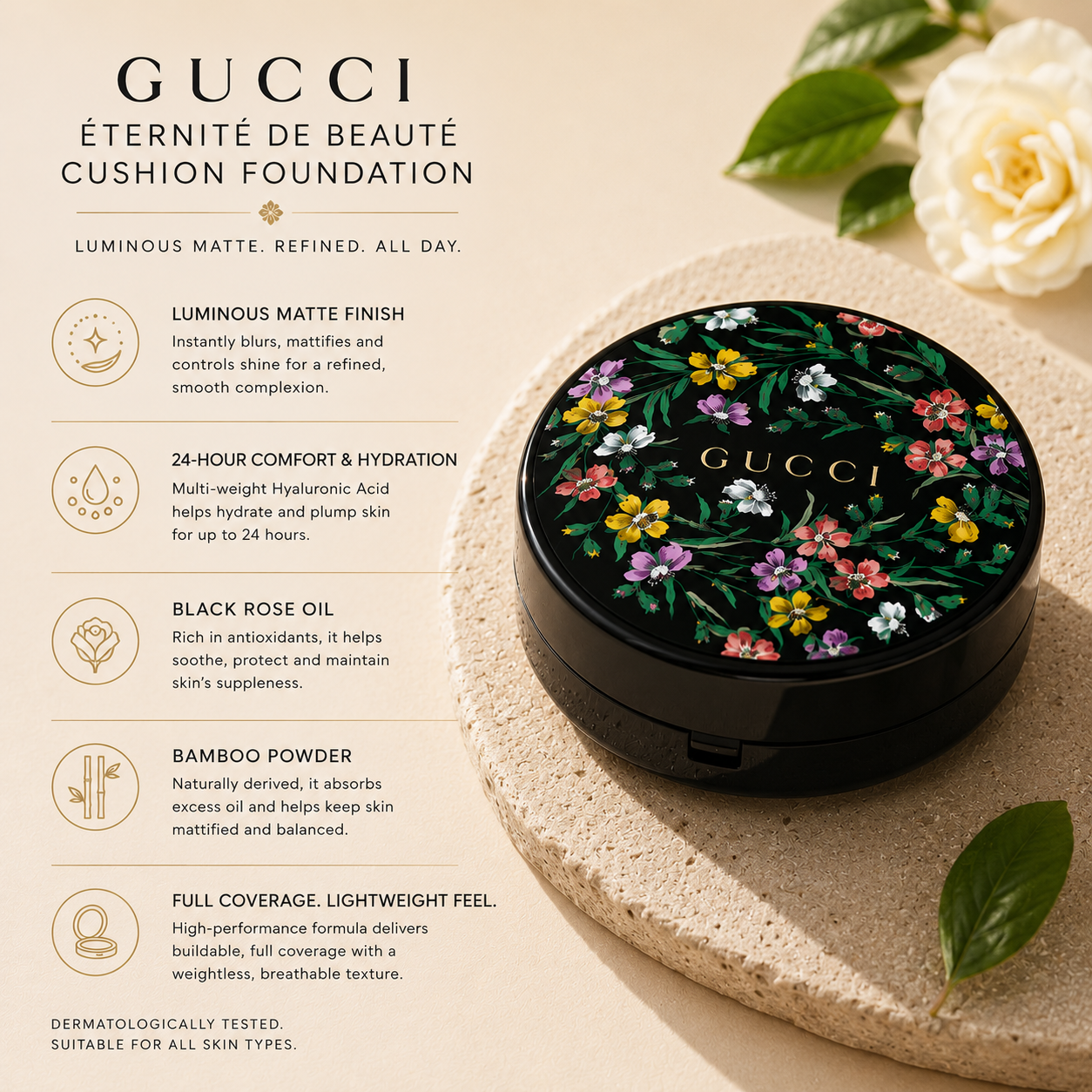 Gucci Eternite De Beaute Matte Cushion Foundation 14g - 2.5