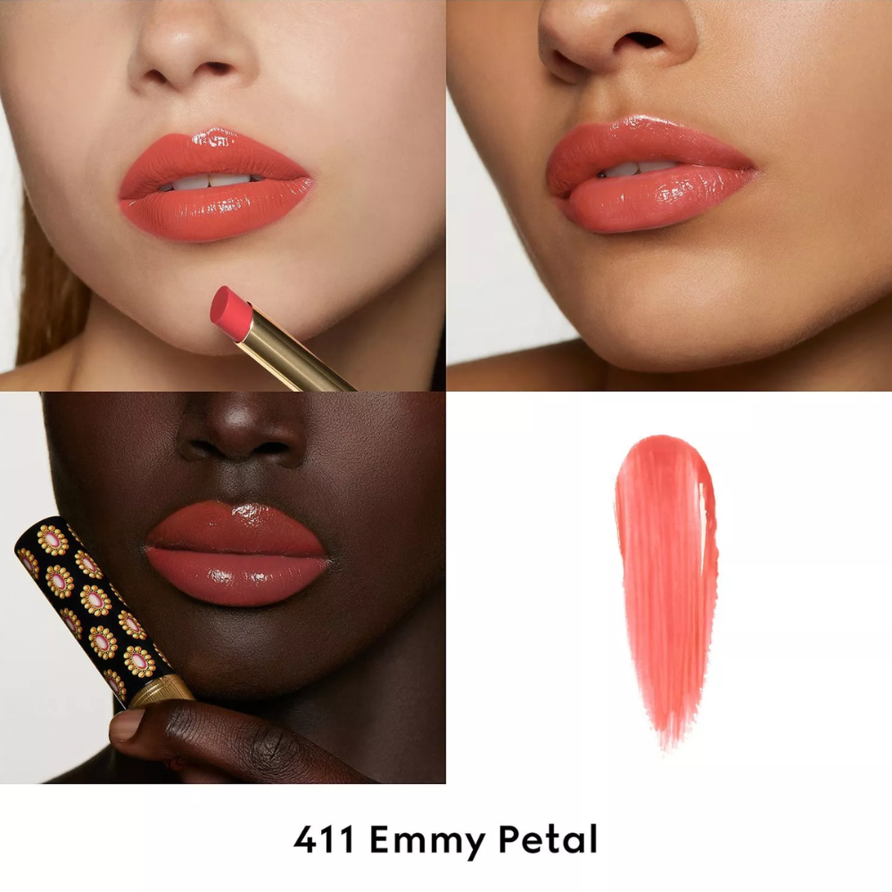 Gucci Rouge De Beaute Brillant Glow & Care Lipstick 1.8g - 411 Emmy Petal