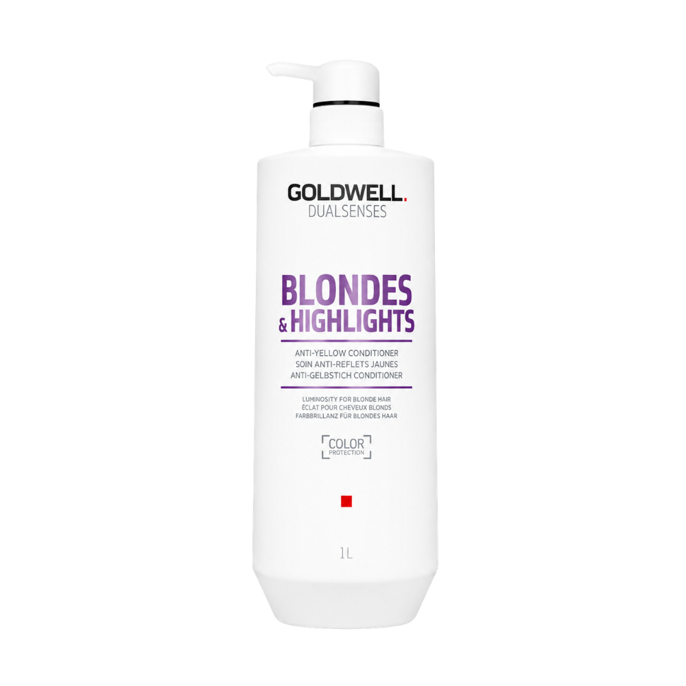 Goldwell Dualsenses Blondes & Highlights Anti-Yellow Shampoo & Conditioner 1 Litre Duo