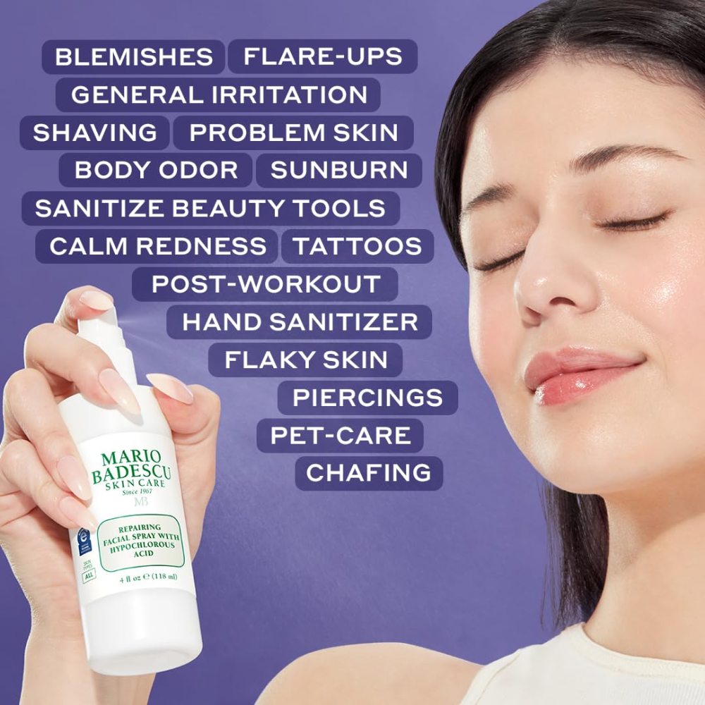 2 x Mario Badescu Repairing Facial Spray with Hypochlorous Acid 118mL