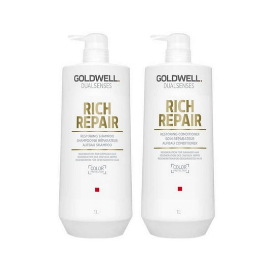 Goldwell Dualsenses Rich Repair Restoring Shampoo & Conditioner 1 Litre Duo