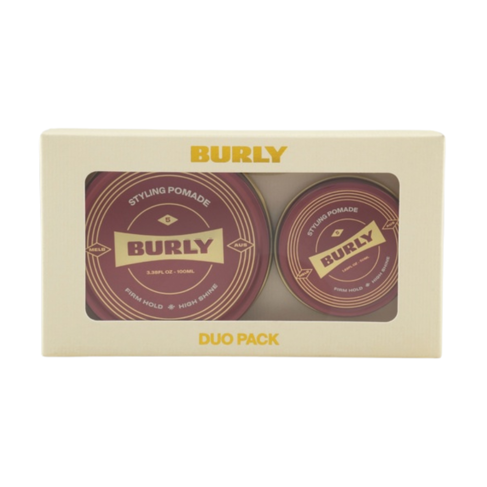 Burly Styling Pomade Duo Pack - Firm Hold High Shine