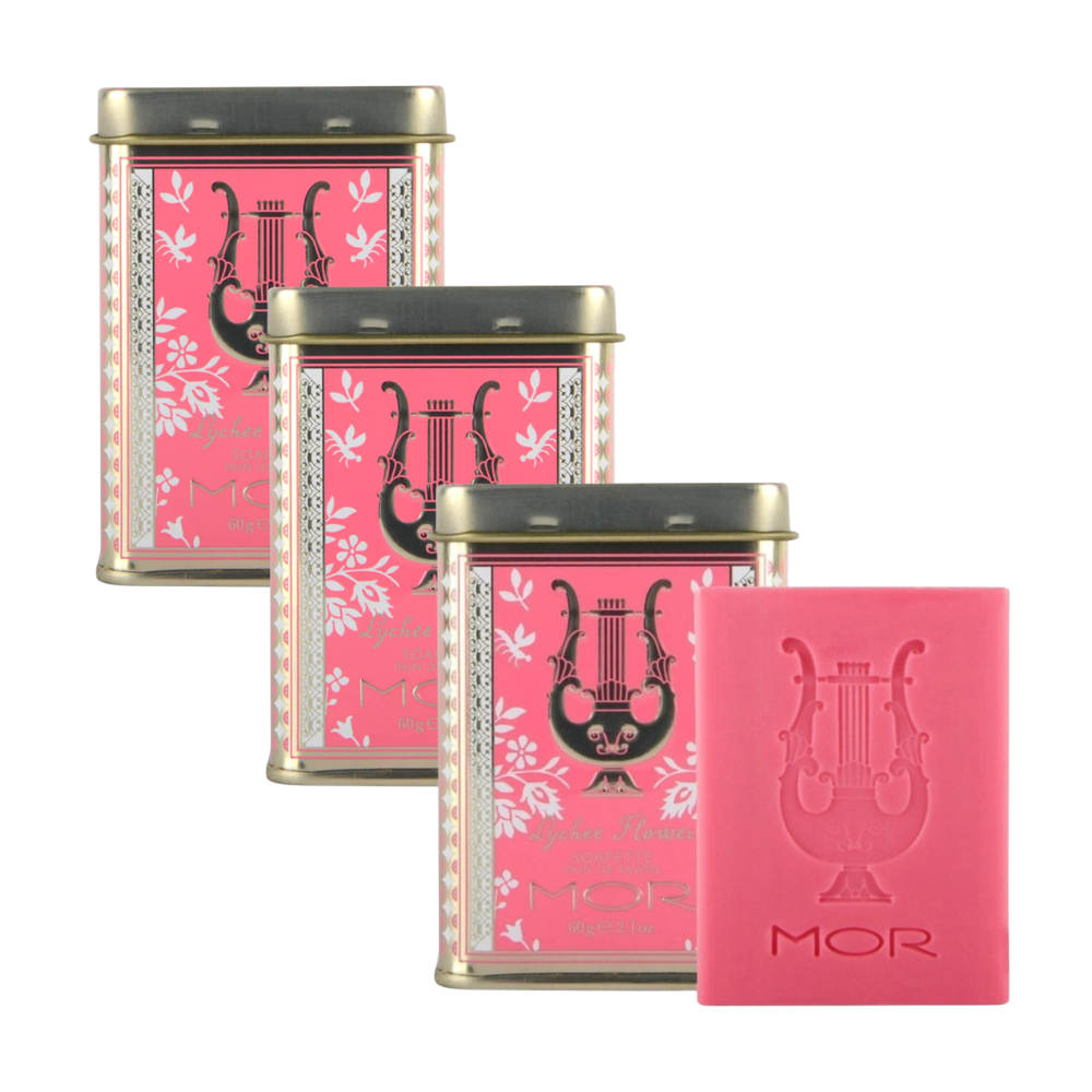 3 x MOR Boutique Little Luxuries Soapette 60g - Lychee Flower