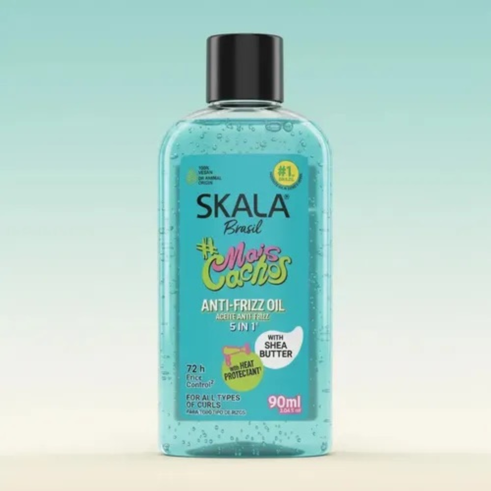 Skala Mais Cachos 72hr Anti Frizz 5-in-1 Hair Oil with Heat Protectant 90mL