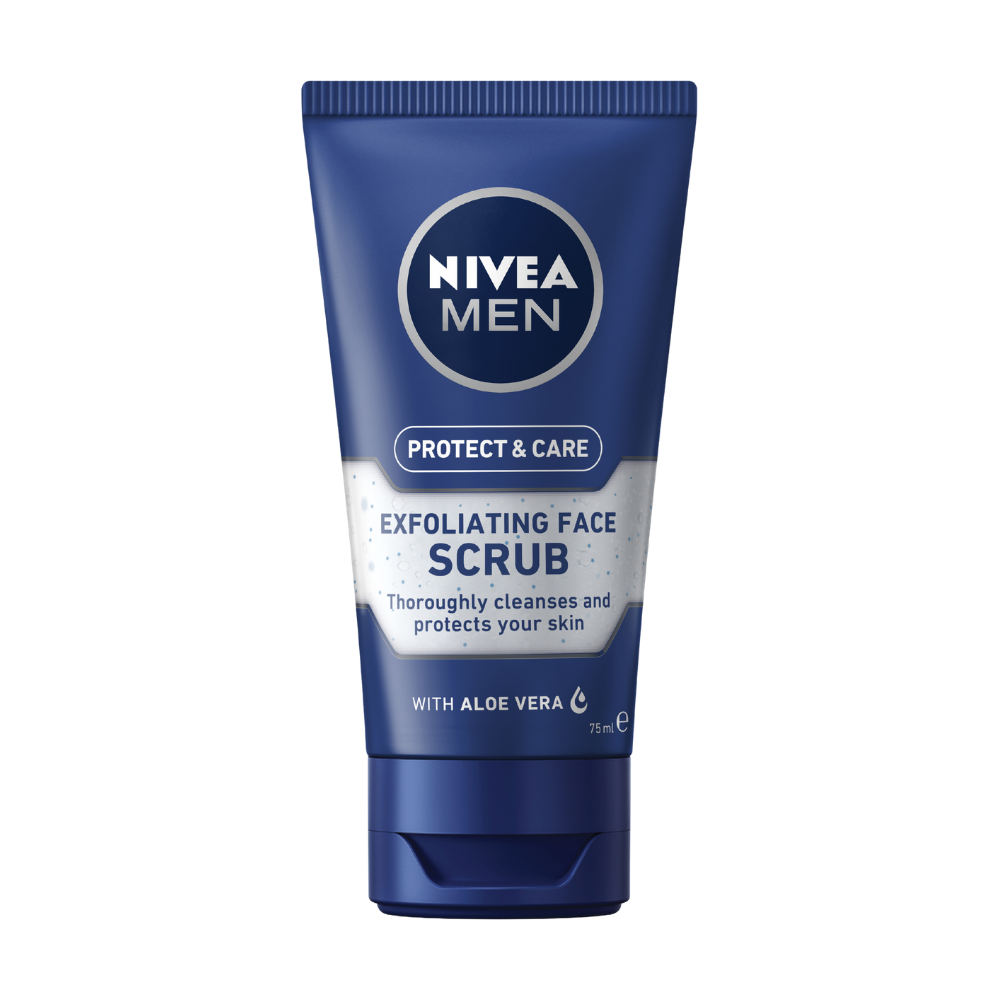 3 x Nivea Men Protect & Care Exfoliating Face Scrub 75mL