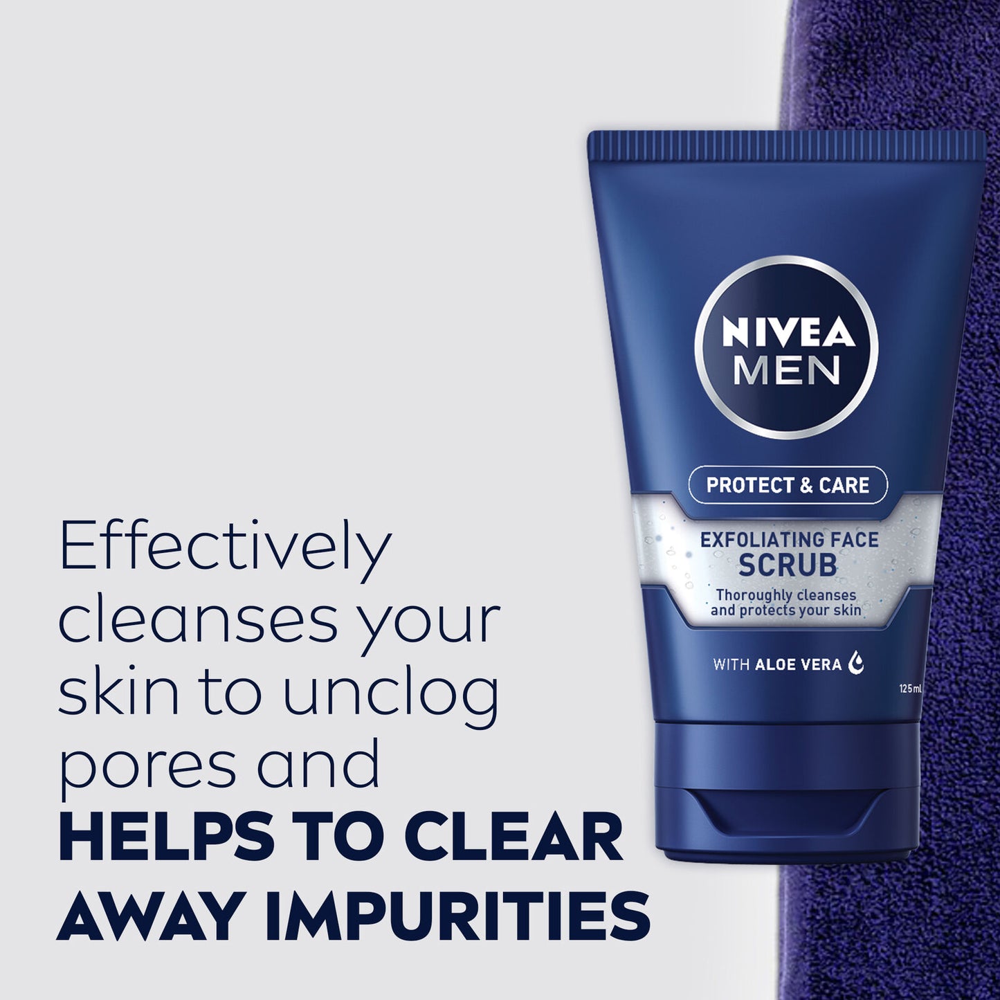 3 x Nivea Men Protect & Care Exfoliating Face Scrub 75mL