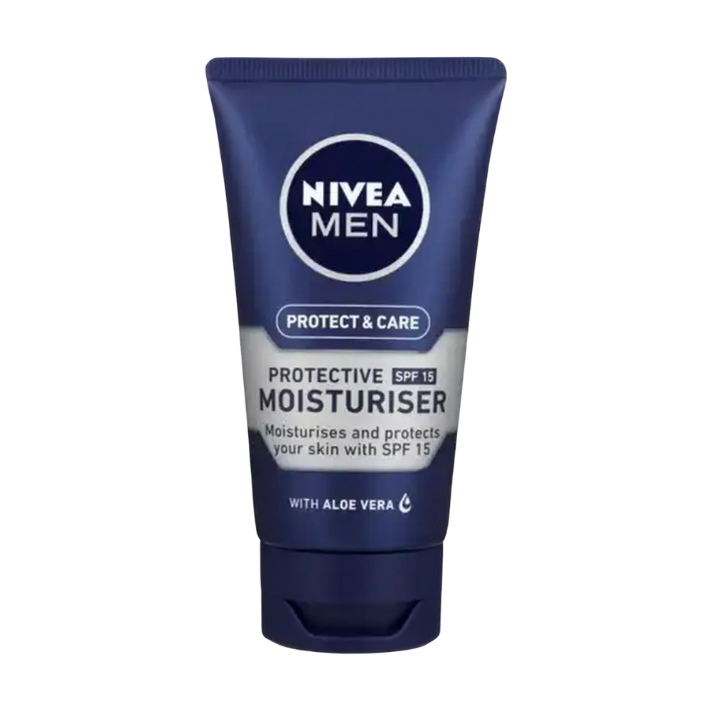 5 x Nivea Men Protect & Care Protective Moisturiser SPF15 with Aloe Vera 75mL