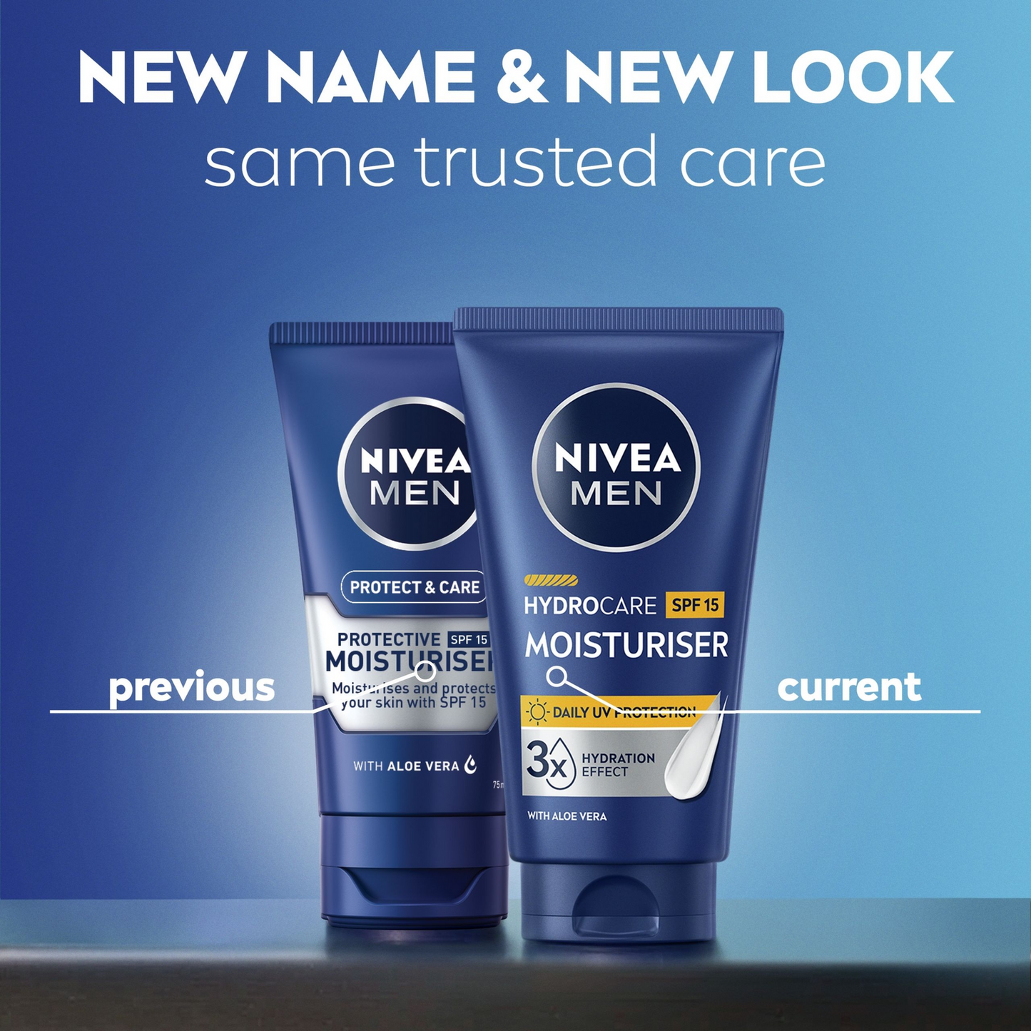 5 x Nivea Men Protect & Care Protective Moisturiser SPF15 with Aloe Vera 75mL