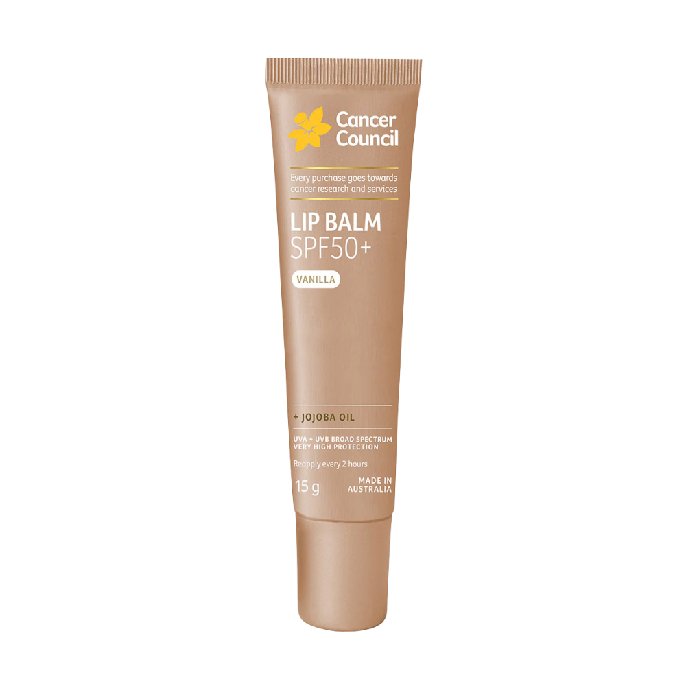 6 x Cancer Council Vanilla Lip Balm SPF50+ 15g