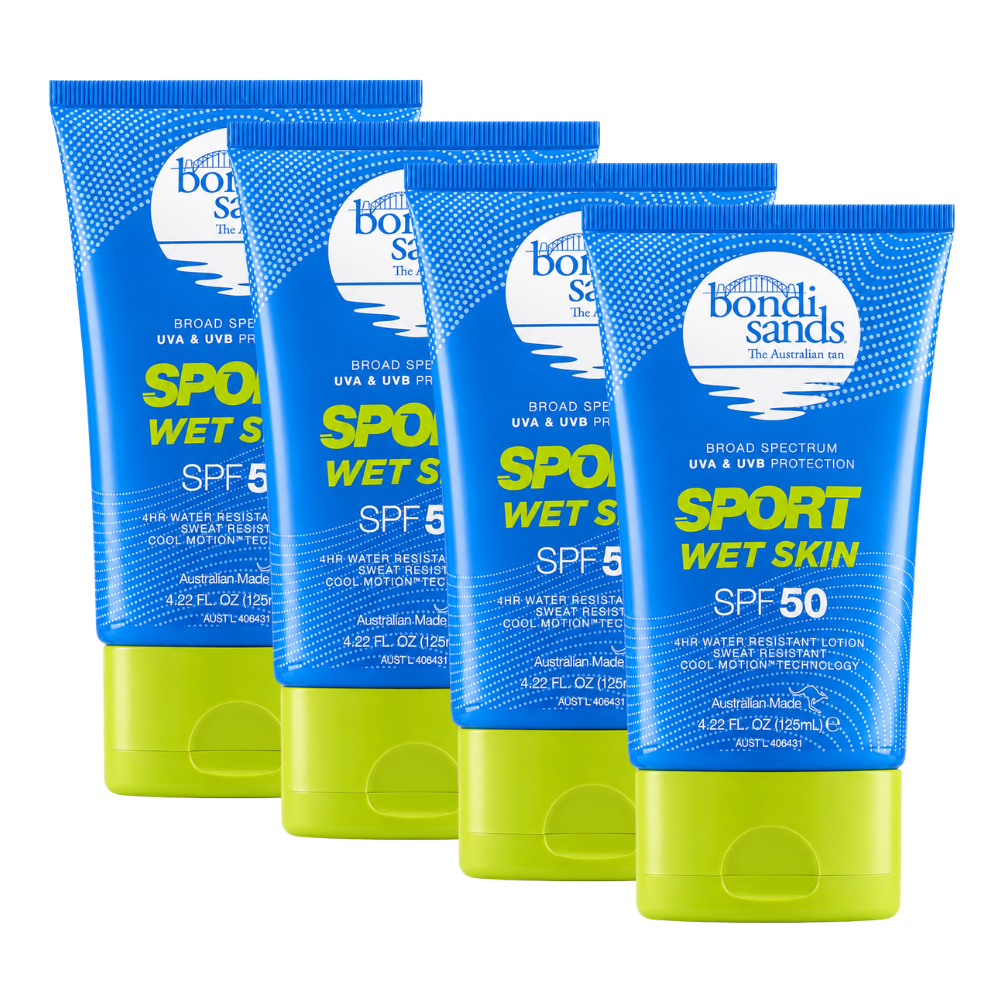 4 x Bondi Sands Sport Wet Skin SPF50 Lotion 125mL