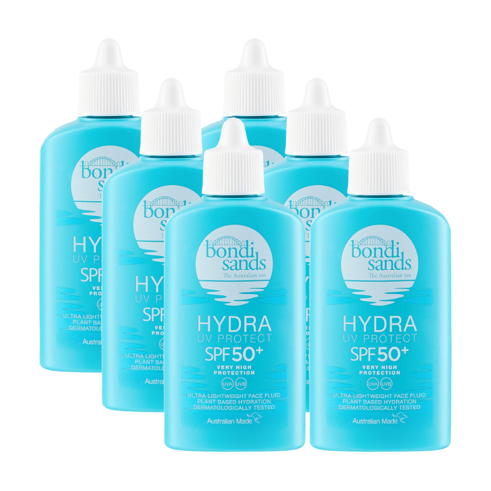 6 x Bondi Sands Hydra UV Protect SPF50+ Face Fluid 40mL