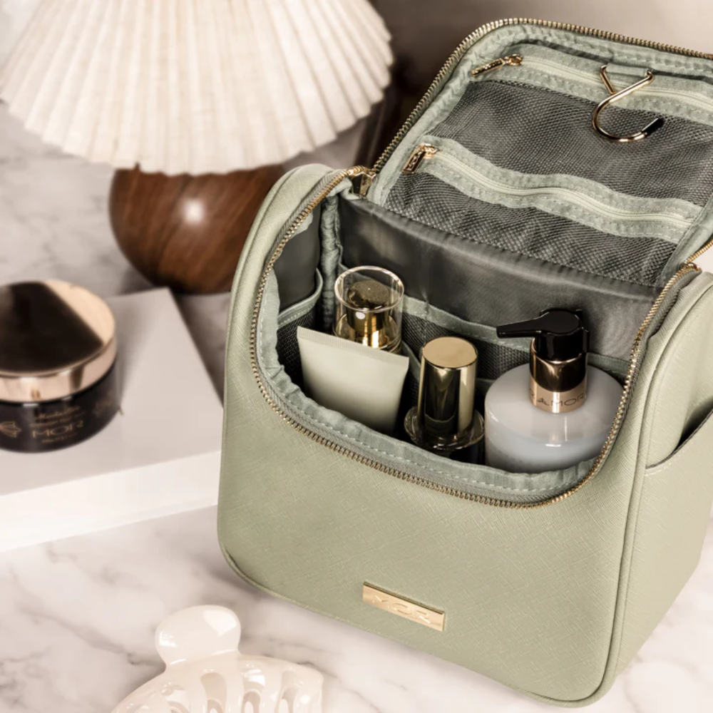 MOR Boutique Sardinia Travel Case - Textured Sage