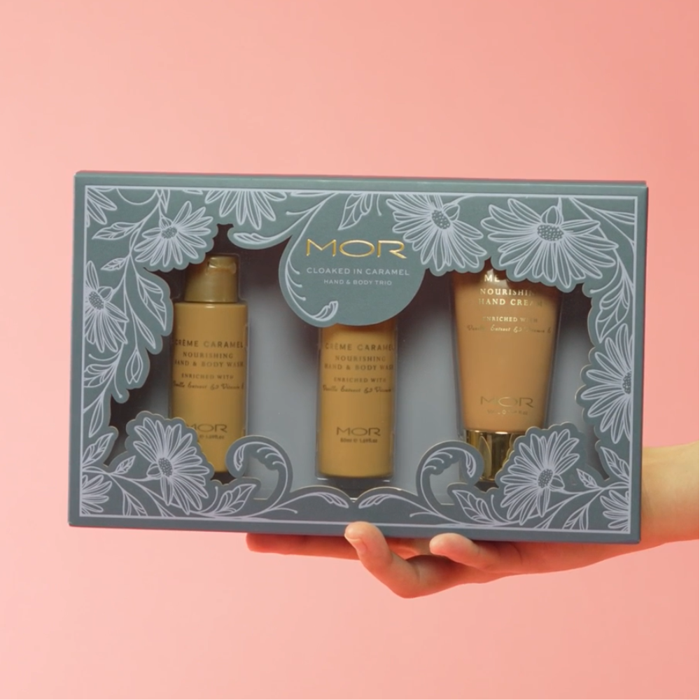 MOR Boutique Cloaked in Caramel Hand & Body Trio Gift Set