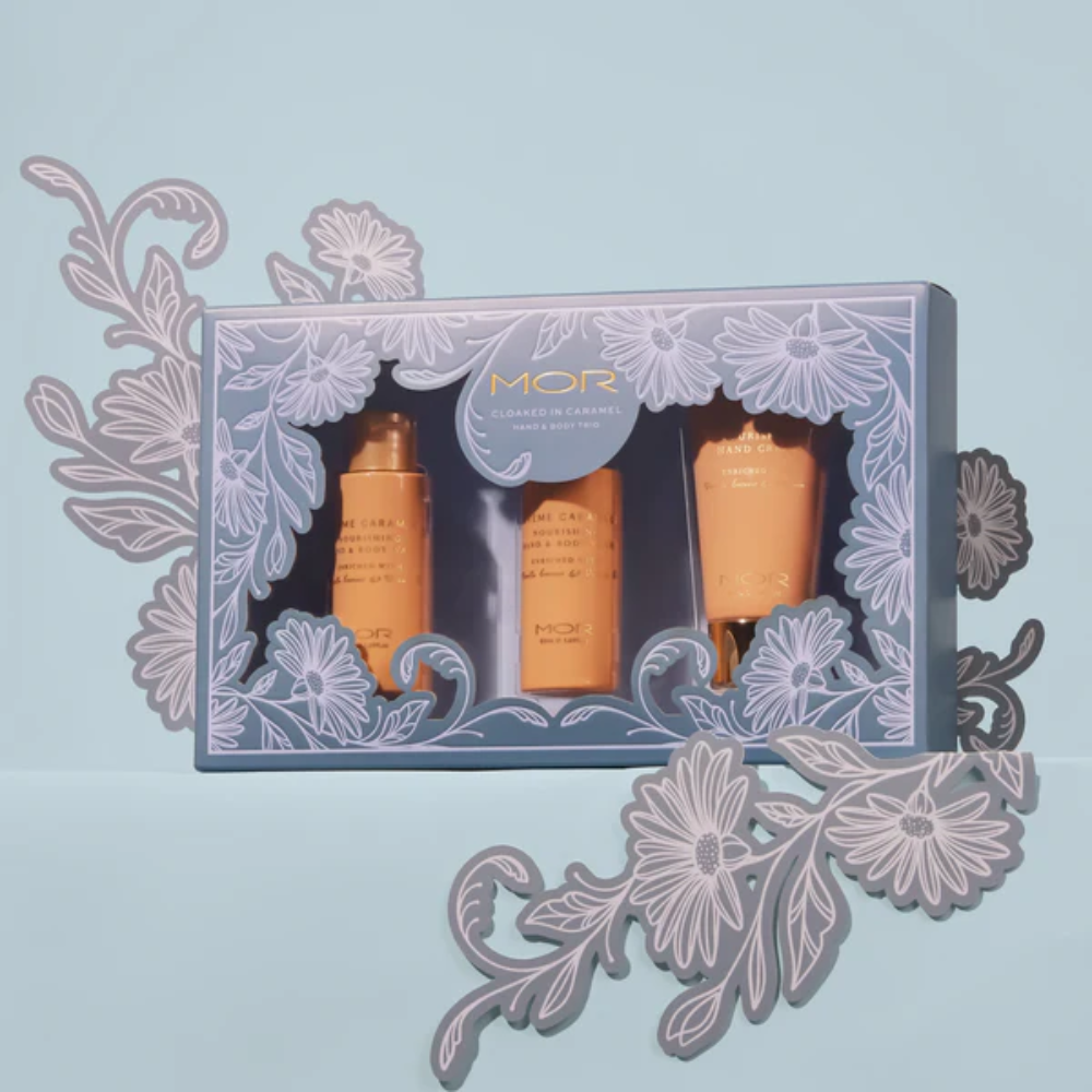MOR Boutique Cloaked in Caramel Hand & Body Trio Gift Set