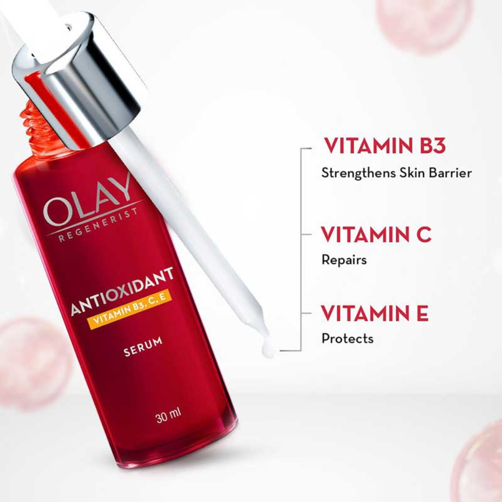 2 x Olay Regenerist Antioxidant Serum with Vitamins B3, C & E 30mL