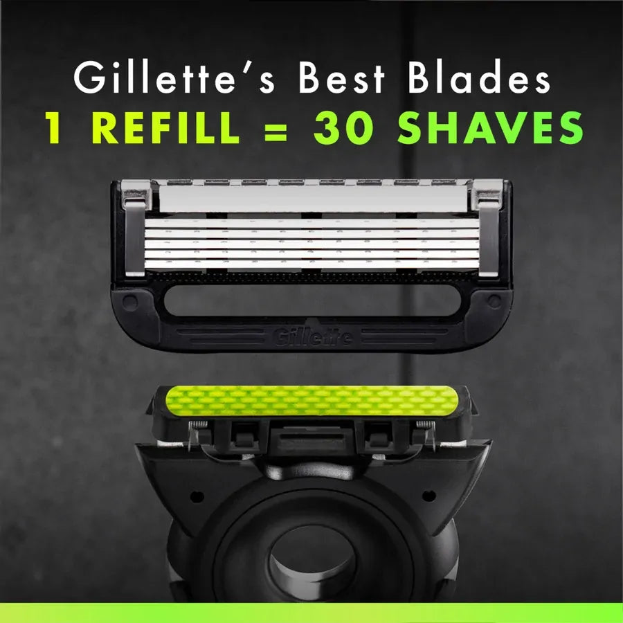 Gillette Labs 10 Razor Refill Cartridge & Exfoliating Razor With Magnetic Stand Set - Pat Cummins