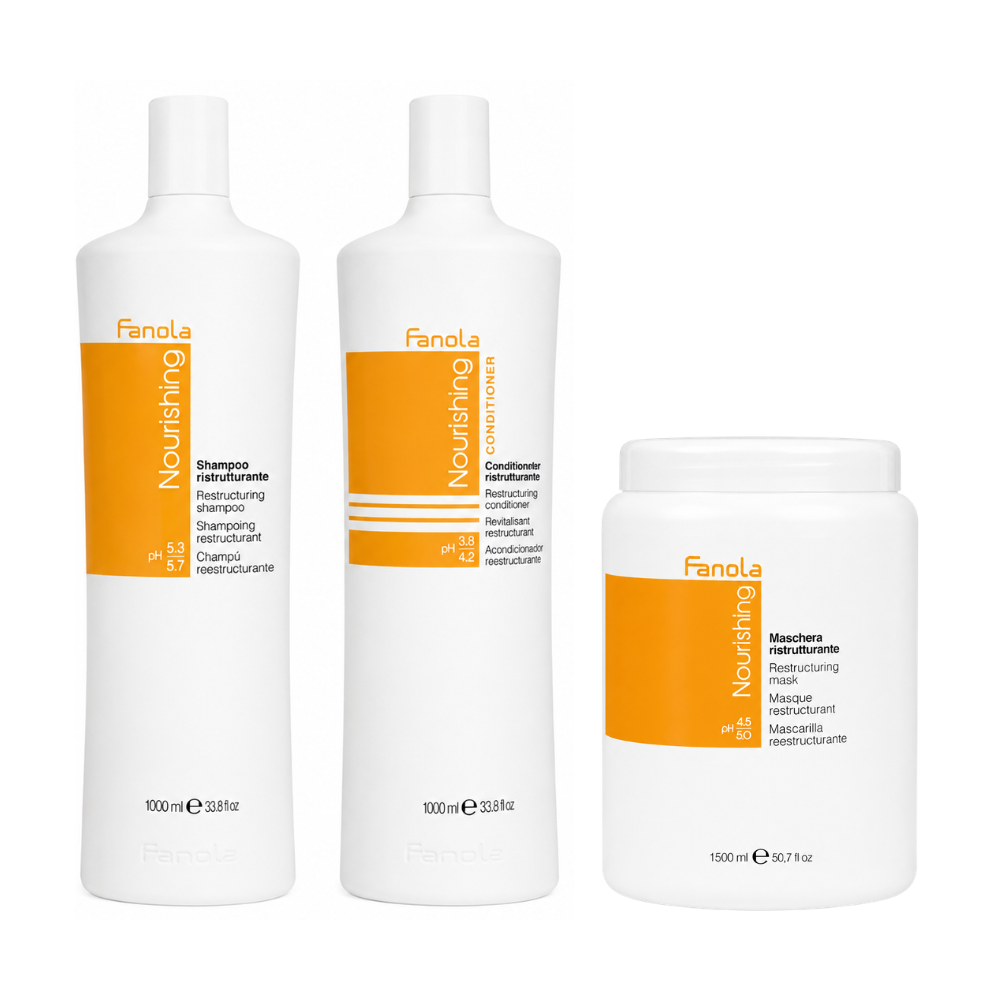 Fanola Nourishing Restructuring Shampoo, Conditioner & Mask Trio