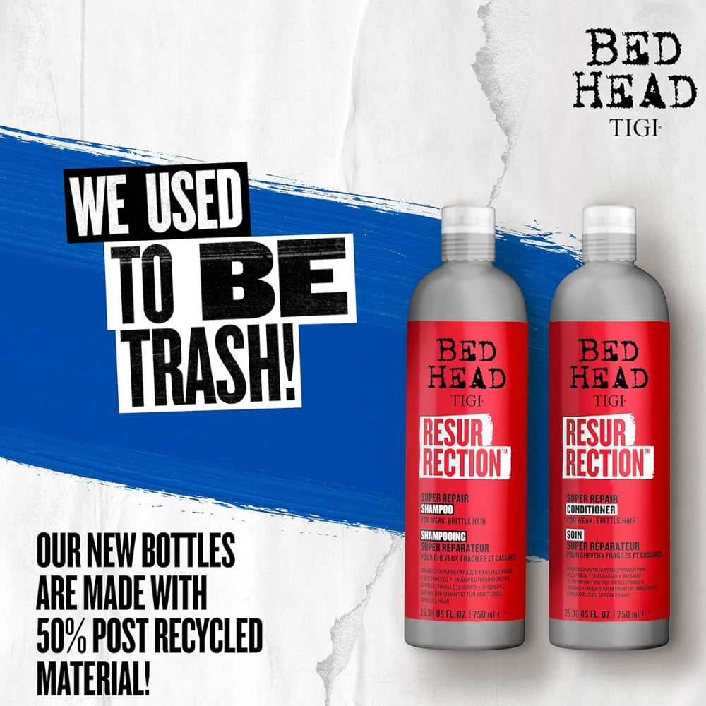 2 x TIGI Bed Head Urban Antidotes Level 3 Resurrection Shampoo 750mL
