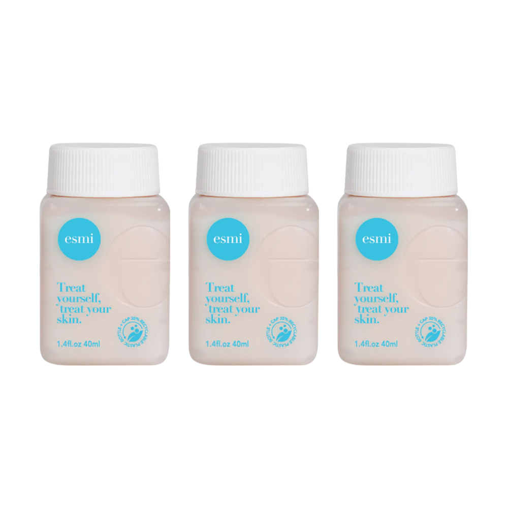 3 x Esmi Mini Travel Refillable The Uncomplicated Cleanser + Anti-Redness 40mL