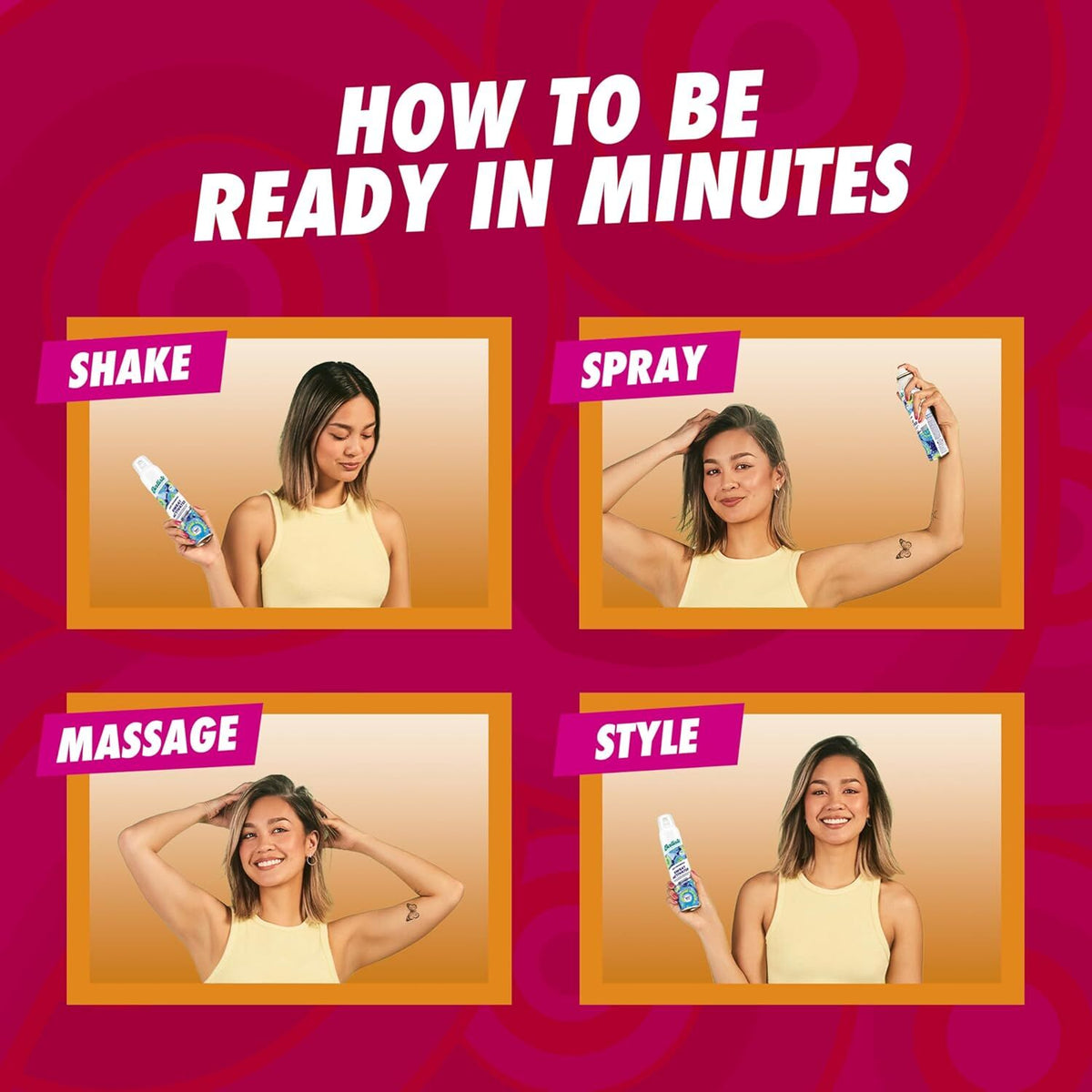 3 x Batiste Dry Shampoo XXL Stylist Volume 200mL