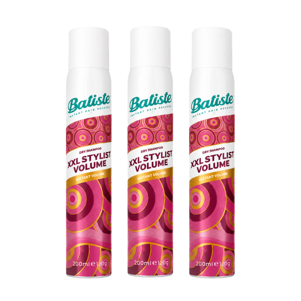 3 x Batiste Dry Shampoo XXL Stylist Volume 200mL