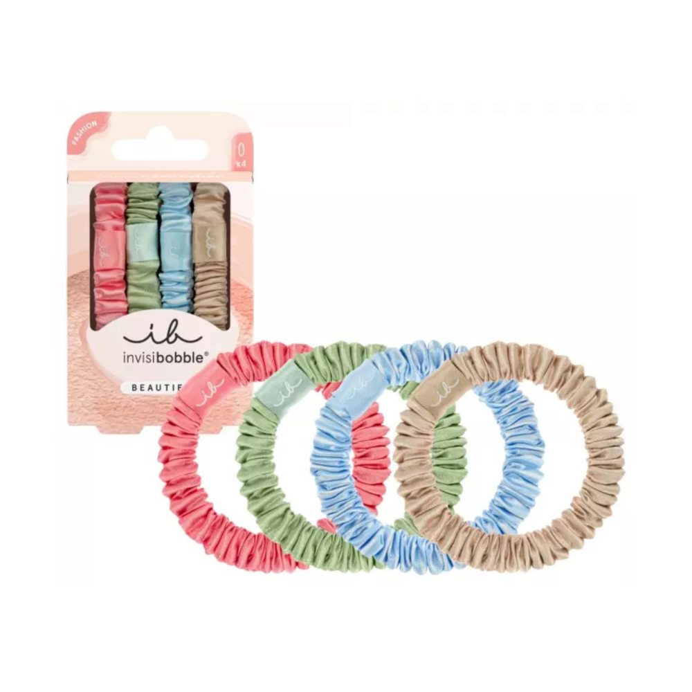 Invisibobble Beauties Satin Sorbet Hair Tie Bands 4Pk