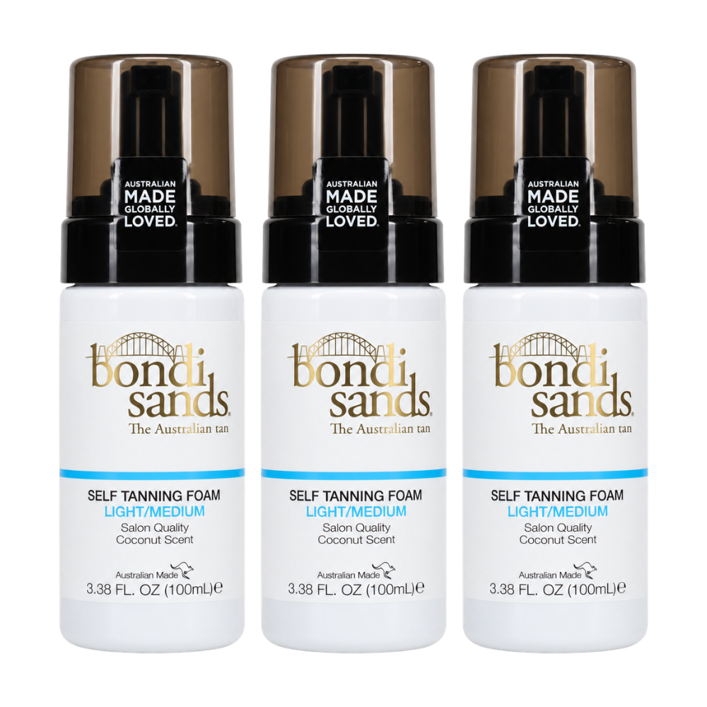 3 x Bondi Sands Self Tanning Foam 100mL - Light/Medium