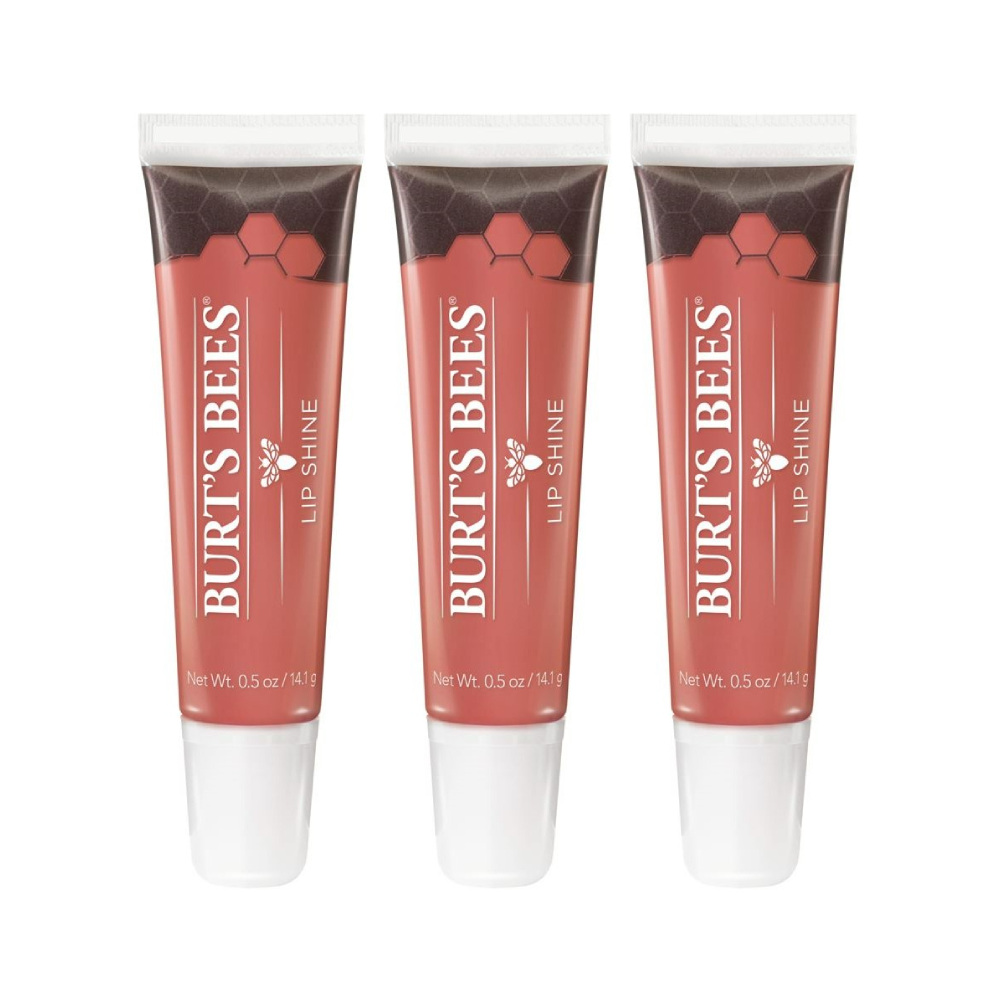 3 x Burt's Bees Lip Shine 14g - Peachy